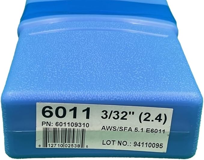 6011 Welding Rod 3/32", E6011 Stick Welding Electrodes 5Lbs with Arc stability E6011 3/32" (3/32" 5 Pound Box) E6011-094-5