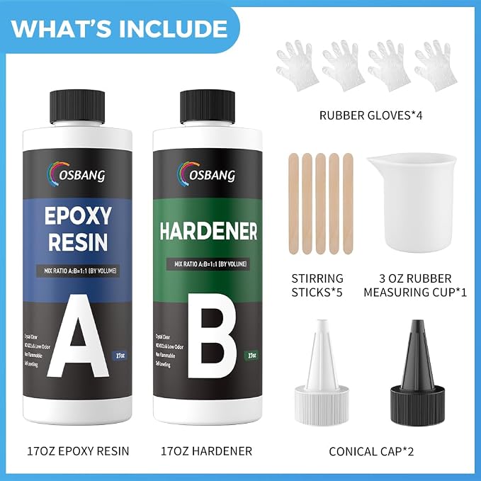 34OZ Hard Type Epoxy Resin, Crystal Clear - Image 6