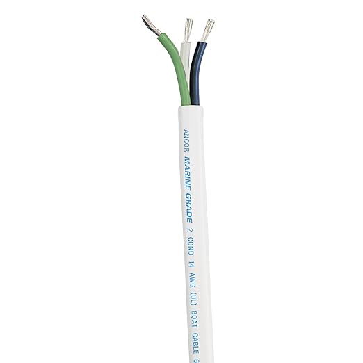 Ancor Marine Grade Products 131110 Triplex Cable, 10/3 AWG (3 x 5mm2), Flat - 100ft