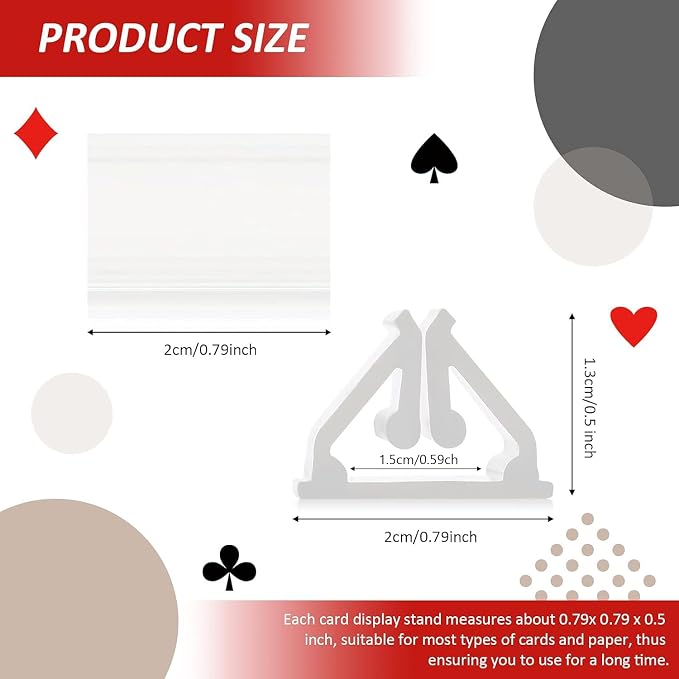 Maitys 24 Pcs Plastic Game Piece Card Stands Holder Plastic Board Pieces - Image 2
