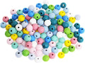 200Pcs Colorful Wood Bead, BetterJonny 16mm Round Wooden Spacer Beads Assorted by BetterJonny