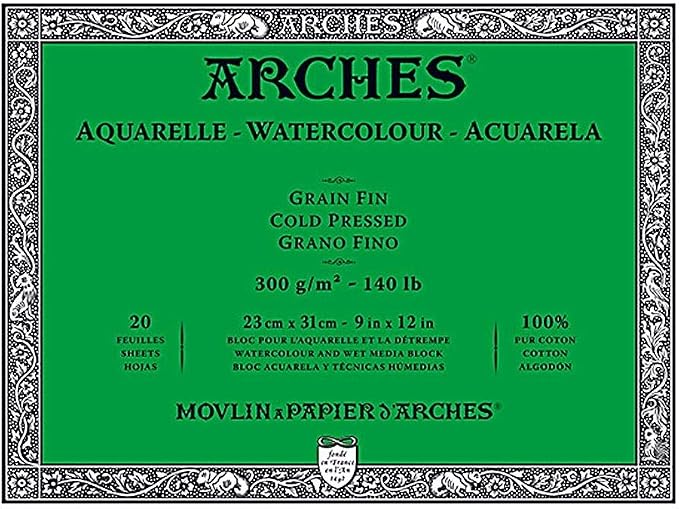 Arches Watercolor Paper Block, Cold Press, 140 pound by ARCHES