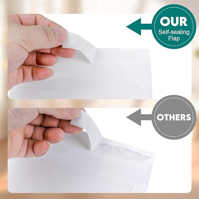 100 Pack White Blank Cards and 100 Pack Envelopes 4x6, Note Greeting Cards and - Image 5