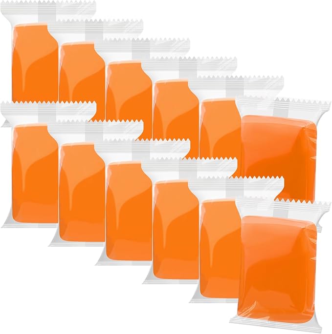Air Dry Clay, 12 Packs Orange Molding Clay, Soft Modeling Clay by WOLWEFA