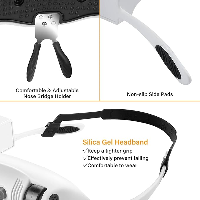 Hands Free Head Magnifying Glasses, Magnifier - Image 6