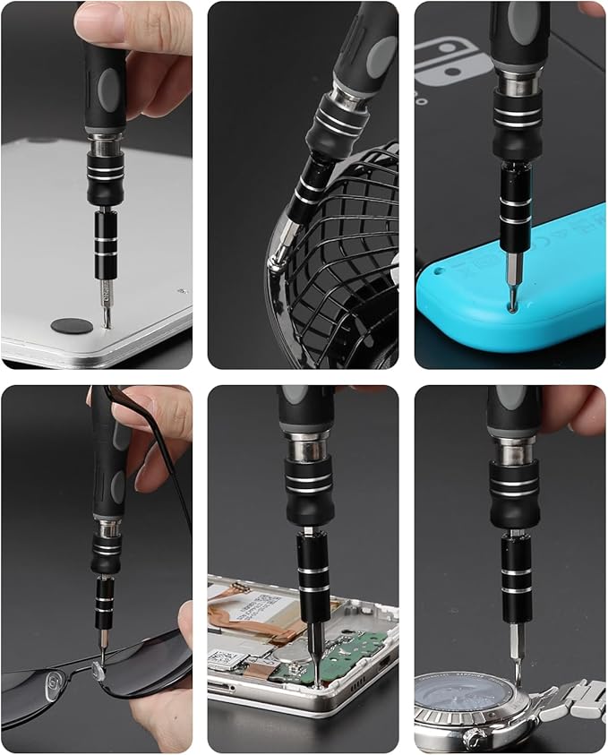 Precision Screwdriver Set - 48 in 1 screwdriver bit set Magnetic Small Screwdriver Set with Case, mini screwdriver set for Computer, Laptop, iPhone, MacBook, PC, Game Console, Eyeglass(48-IN-1)