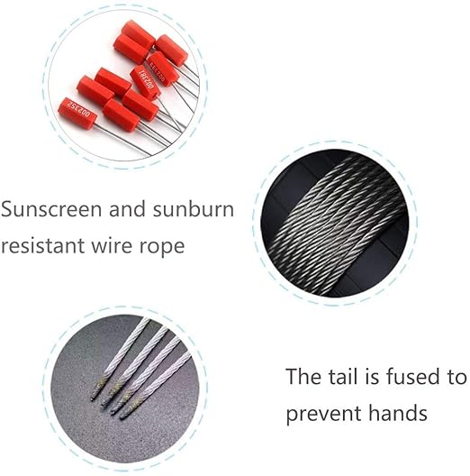 500 Wire Security Seals Numbered Steel Cable Seals Wire Tamper Seals Metal Wire Seals Steel Cable Tie Seals Pull Tight Cable Seal (Red)