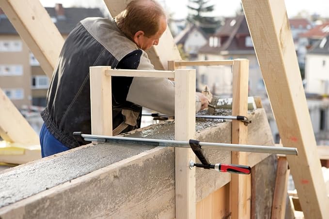 BESSEY TG4.016+2K Clamp, woodworking, F-style, 2K handle, replaceable pads, 4 In. x 16 In., 880 lb