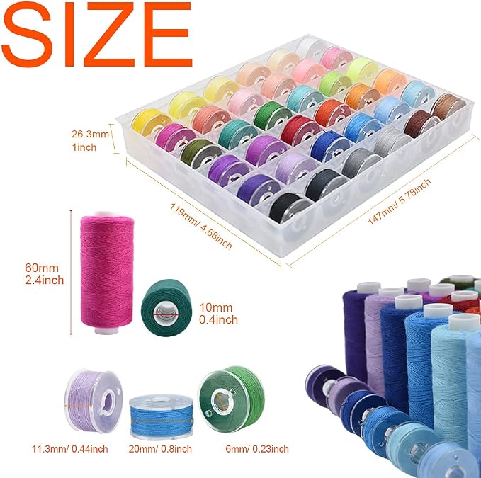 72Pcs 36 Colors Prewound Bobbins and Thread Spools - Image 2