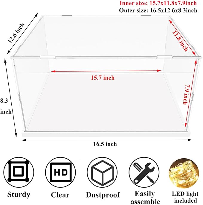 DuvinDD Acrylic Display Case Clear Large Display Box - Image 4
