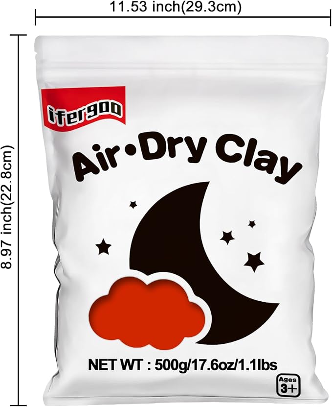ifergoo Red Air Dry Clay - Image 7