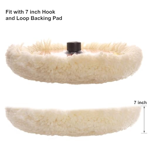 Makitoyo 3PCS Wool Buffing Pad Kit 8 Inch, 8" (200mm) 100% Natural Wool Hook and Loop Grip Polishing Pad for Car Polishing, Buffing and Cutting for Automotive, Marine and Epoxies