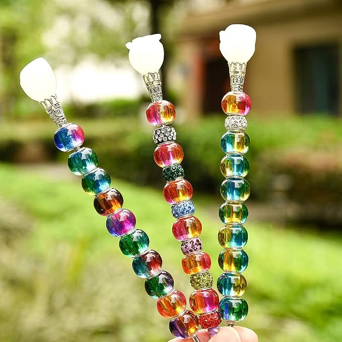 Aipridy European Large Hole Beads, Colorful Glass Charm Beads Set - Image 3
