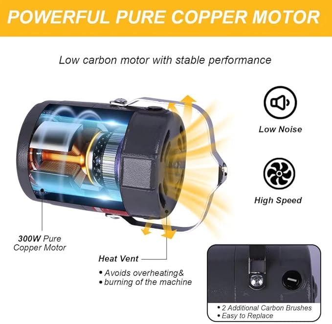 Hanging Flex Shaft Grinder 230W Rotary Tool with Stepless Speed Foot Pedal Rotary Carver 0-180000rmp for Carving, Buffing,Drilling,Polishing (4mm flexshaft)
