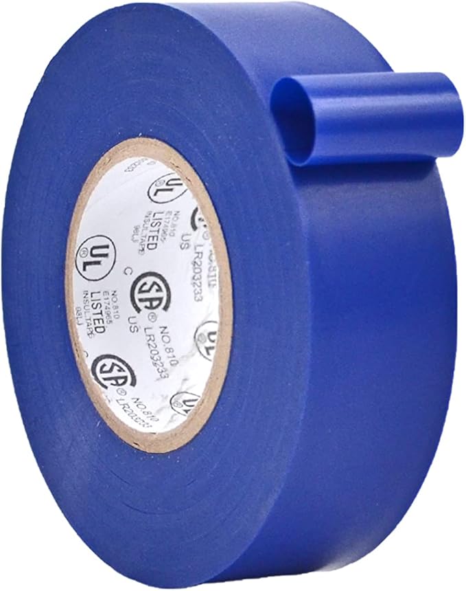 WOD ETC766 Professional Grade General Purpose Blue Electrical Tape UL/CSA Listed core. Vinyl Rubber Adhesive Electrical Tape: 1 inch X 66 ft - Use at No More Than 600V & 176F (Pack of 1)