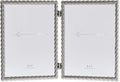 Lawrence Frames Metal Frame, Rope Design, Brushed Nickel, 5x7 Double by LawrenceFrames