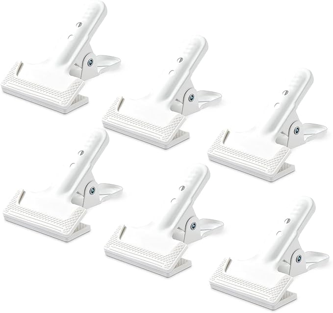 Backdrop Spring Clamps 6 Pack Large Heavy Duty Photography Backdrop 4" Clips for Background Backdrops Stand, Woodworking, Home Improvement (White)