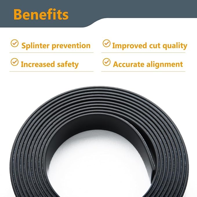 POWERTEC Track Saw Guide Rail Accessory Kit for Festool, Makita and DeWalt, Includes 2PK 118" Guide Rail Splinter Guard Replacement Strip and Set of 4 Guide Rail Connectors (72049)