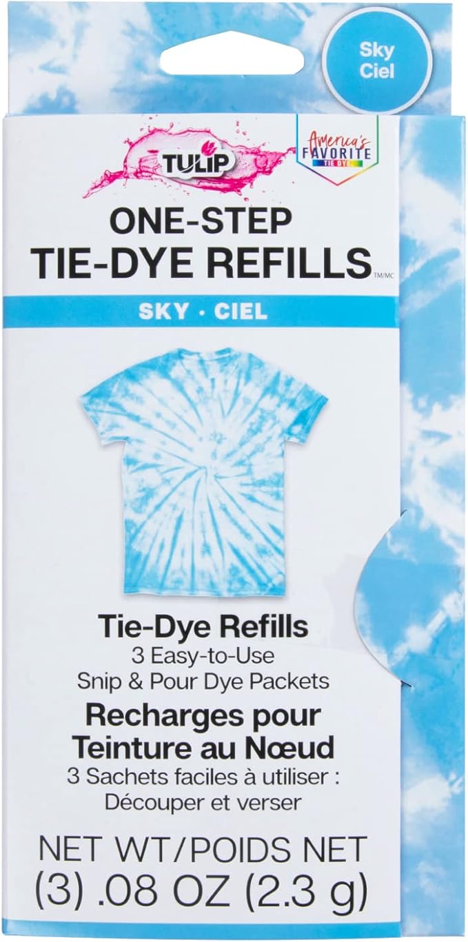 Tulip One-Step Tie-Dye Kit, 3 Fabric Dye Refill Packs by Tulip