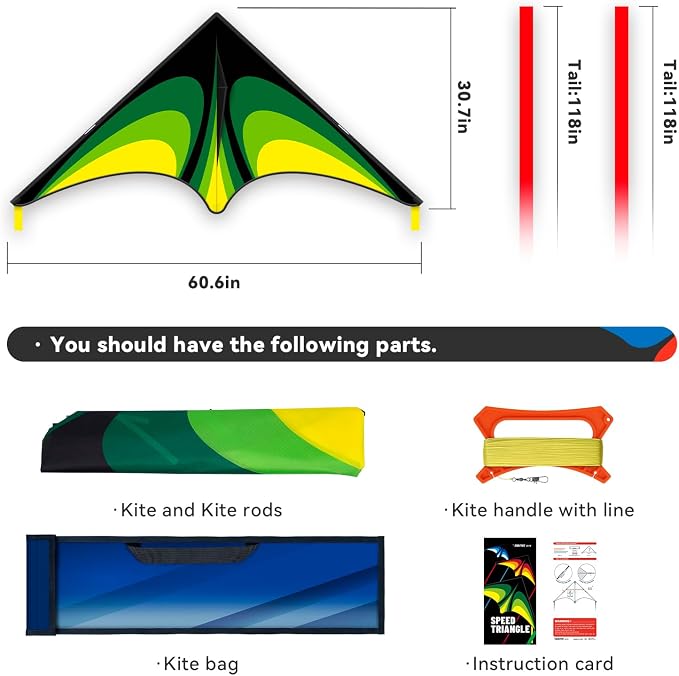 Delta Kite Set for Kids and Adults, Extremely Easy to Launch for Beginners - Image 2