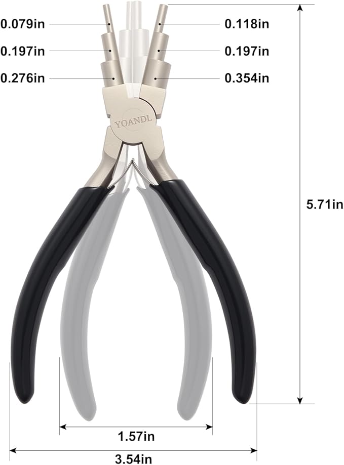 2-in-1 Jewelry Pliers & Wire Looping Tool, High-Carbon Steel Bail Making Pliers - Image 2