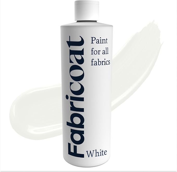 Fabricoat White Fabric Upholstery Paint & Dye | 250ml / 8.5 fl oz | White by Fabricoat
