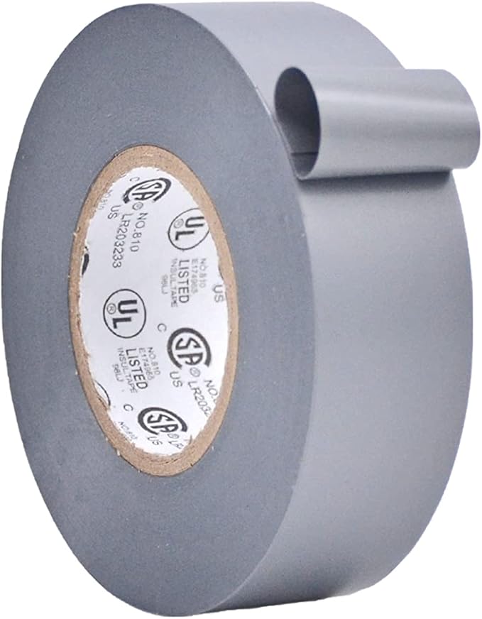 WOD ETC766 Professional Grade General Purpose Gray Electrical Tape UL/CSA Listed core. Vinyl Rubber Adhesive Electrical Tape: 1 inch X 66 ft - Use at No More Than 600V & 176F (Pack of 1)