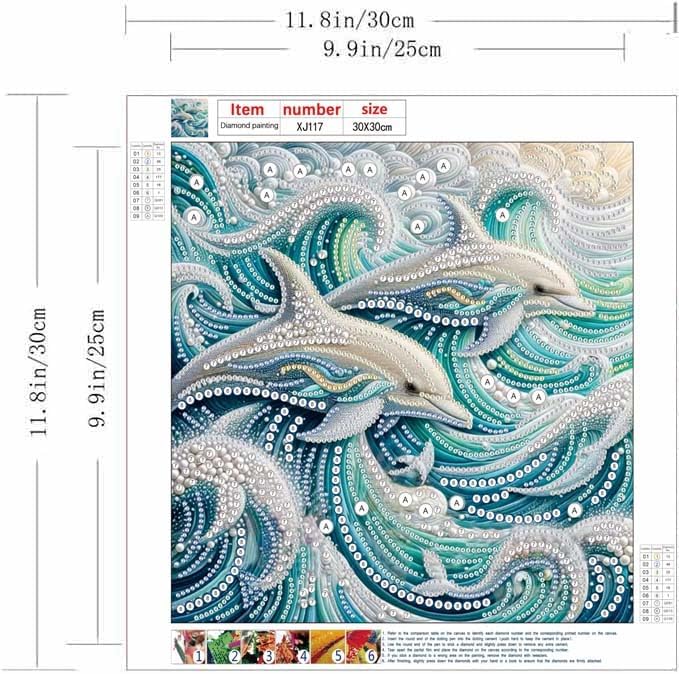 Dolphin Animal Special Shape Diamond Art Kits - Image 7