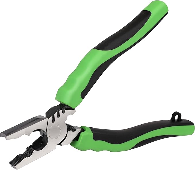 HURRICANE 6" Stripped Screw Extractor Pliers, Pro Linesman Pliers with Non-Slip Jaws, Remove Damaged/Rusted Screws Fast, with Wire Cutter, Crimper & Stripper