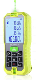 Laser Measure, 50M/165ft Digital Laser Distance Meter, ±2mm Accuracy Laser Measuring Tool, Tape Measure with Backlit LCD, Measuring Distance,Area,Volume,Pythagorean Mode for Indoor/Outdoor Use(Green)