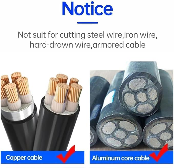 10.5 inch Cable Cutters for Steel - Wire Cutters for Hard Wire Ropes,Industrial Strength,Comfort Grip Handle,Ideal for Firefighter Tools (10.5-inch)