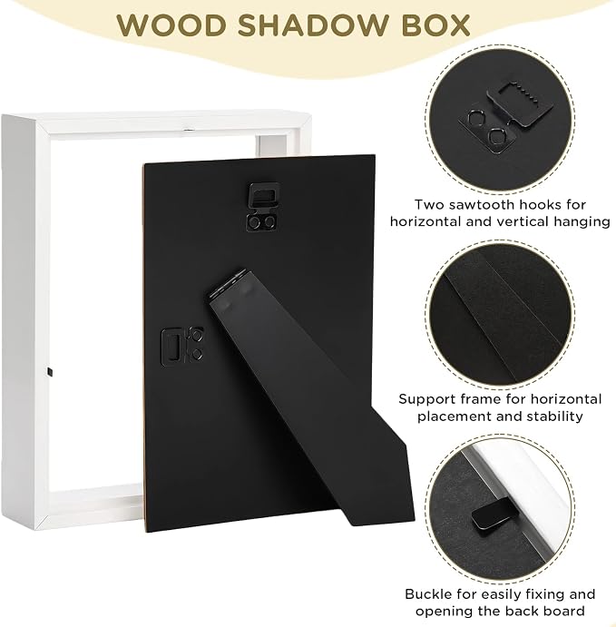 2 Pack Shadow Box Frame 11"x 14" - Image 4