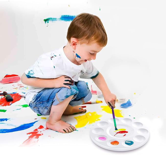 10Ps Paint Tray Palette, Plastic Round Pallet - Image 6