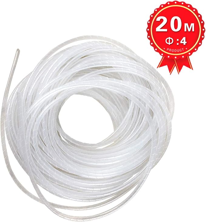 65FT XHF 4mm Clear Spiral Cable Wrap Cord - Image 6