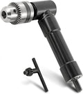 Cordless Right Angle Drill Adapter, 90 Degree Adapter Drill with 3/8" Keyed Chuck and 8mm Hex Shank Power Tool Attachment (Chuck Range: 1mm-10mm)