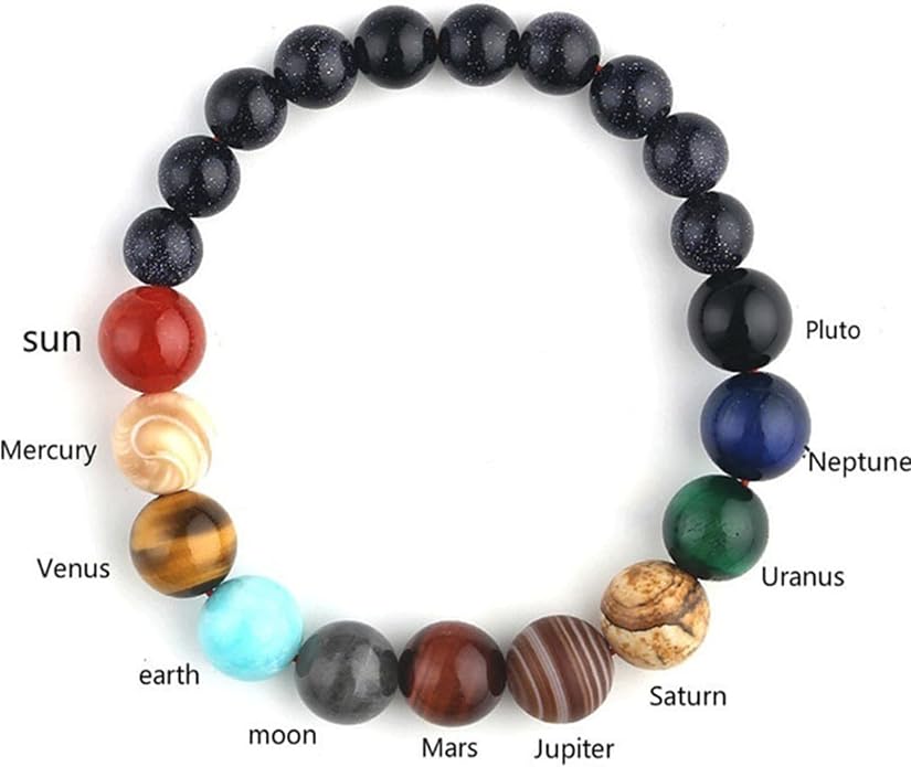 ONLYJUMP Planet Bracelet Solar System Universe Galaxy Bracelet Handmade Natural - Image 4