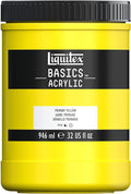 Liquitex BASICS Acrylic Paint, 946ml Jar, Primary Yellow by Liquitex