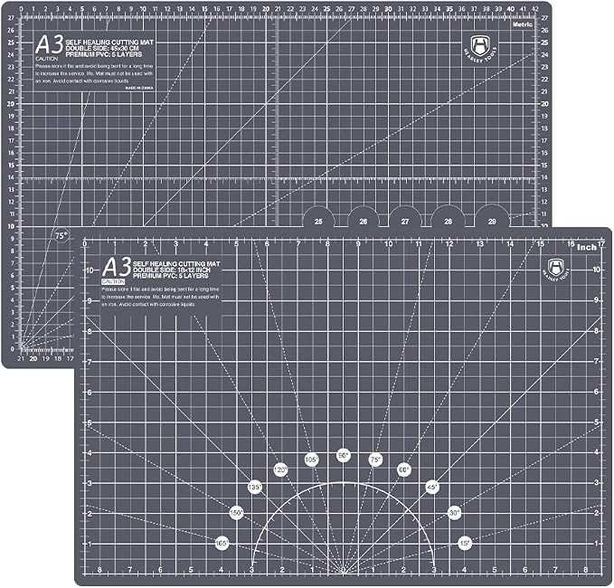 Headley Tools 18"x12" Thickened Self Healing Cutting Mat, A3 Rotary Cutting by HeadleyTools