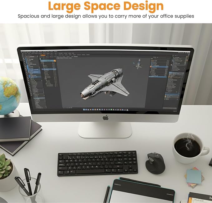 PayLessHere | 32 Inch Computer Desk | White | Office Desk - Image 6