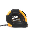LAND 25Ft Retractable Measuring Tape - Self-Lock Heavy Duty Tape Measure, Magnetic Hook for Measurement Alone, TPR Rubber Protective Case (25FT AUTO)