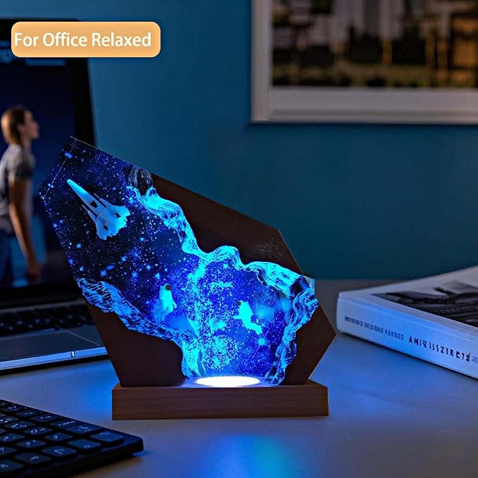 Space Resin Lamp, Handmade Galaxy Resin Night Light - Image 8