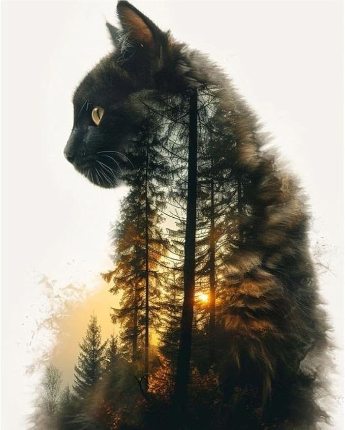 Clendo Forest Cat Paint by Numbers by Clendo