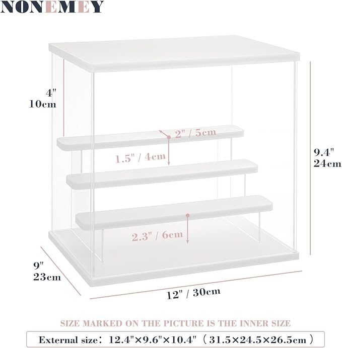 NONEMEY LED Acrylic Display Case, 4 Tier Display Case - Image 4