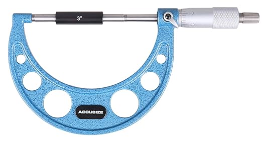 Accusize Industrial Tools EG00-0004 Ultra-Precision Outside Micrometer, 3-4 in