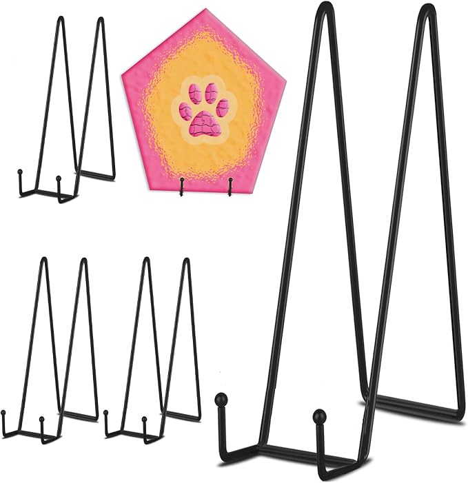 Decolore 5 Pack 16 Inch Black Plate Stand by Decolore