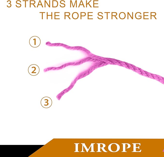 4mm x 100 Feet Pink Jute Rope, Twine for Gardening Tomato Climbing Plant Tie Floristry Crafts Gift Wrapping Packing Decor
