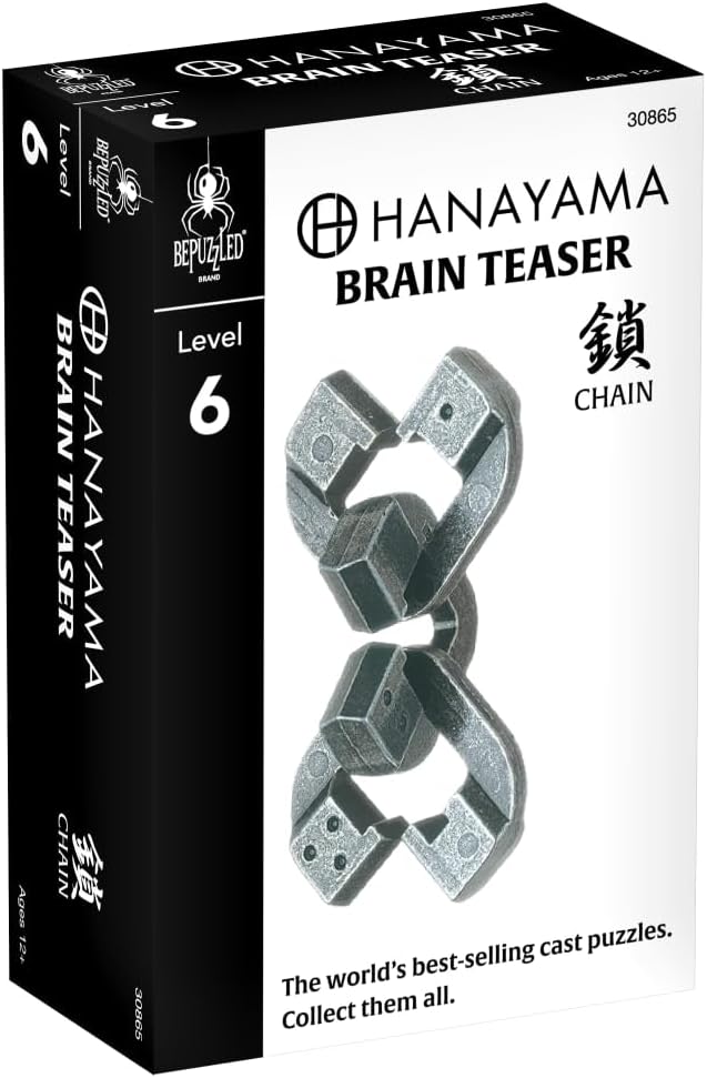 BePuzzled | Chain Hanayama Metal Brainteaser Puzzle Mensa Rated Level 6 - Image 3
