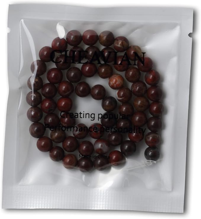 60PCS 6mm Natural Red Brecciated Jasper Gemstone Round Loose Beads Stone Beads - Image 5