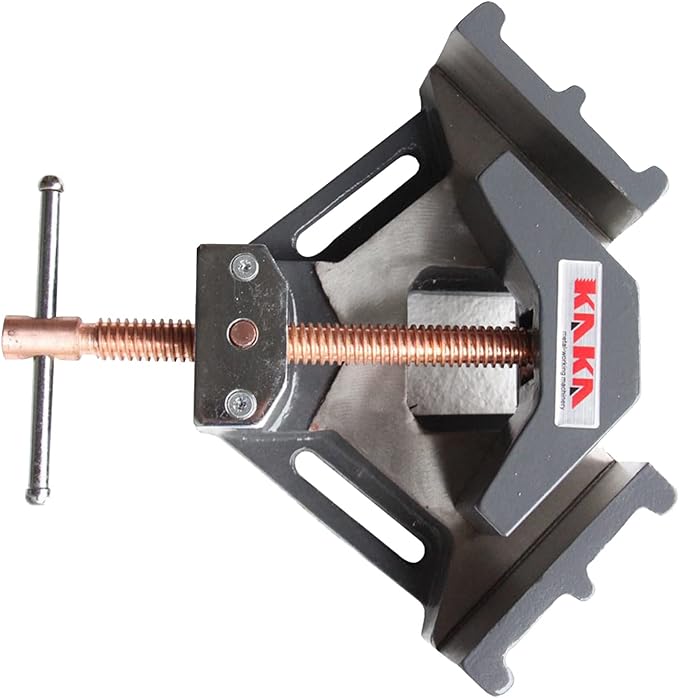 KAKA INDUSTRIAL AC-60 Angle Clamp Vice, Lightweight, Easy Operation, Solid Construction 90-Degree Welding Clamp for Woodworking, Photo Framing, and Welding