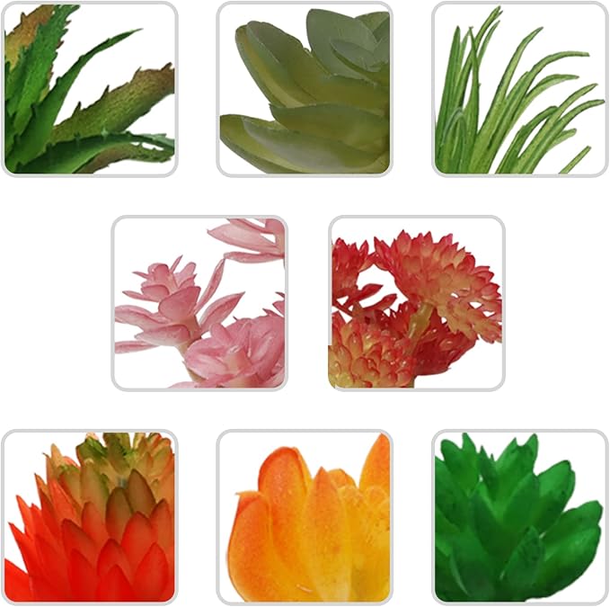 22pcs Colorful Fake Succulents, Mini Artificial Succulents - Image 5